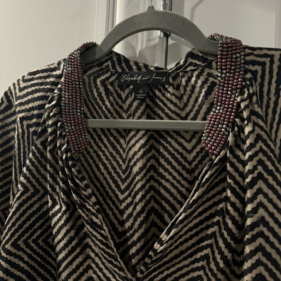 Elizabeth and James Silk Beaded Blouse - Picture 3 of 8